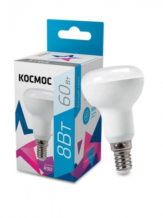 Лампа светодиодная LED R50 8Вт 220В E14 4500К Космос Lksm_LED8wR50E1445 285302
