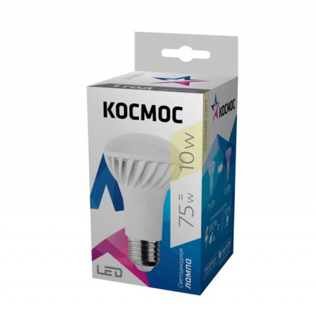 Лампа светодиодная LED R63 10Вт 220В E27 3000К Космос Lksm_LED10wR63E2730 288632