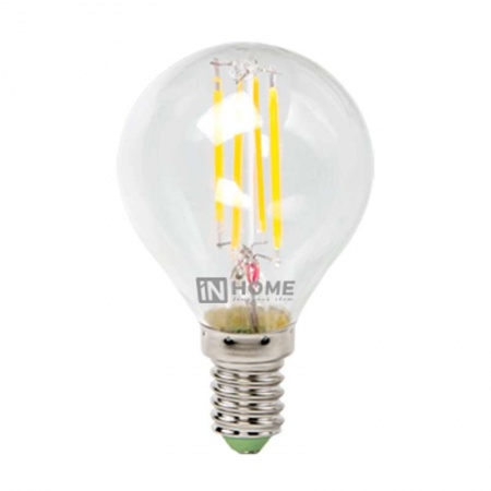 Лампа светодиодная LED-шар-deco 5Вт шар 3000К тепл. бел. E14 450лм 230В ASD 4690612007687 447022