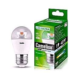 Лампа светодиодная LED6.5-G45-CL/845/E27 6.5Вт шар 4500К белый E27 555лм 220-240В Camelion 11933 332977