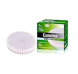 Лампа светодиодная LED8-GX53/845/GX53 8Вт таблетка 4500К белый GX53 680лм 220-240В Camelion 11777 329995