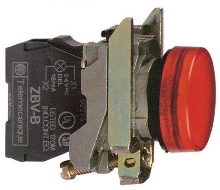 Лампа сигнальная 22мм 230-240В красн. SchE XB4BVM4 87301
