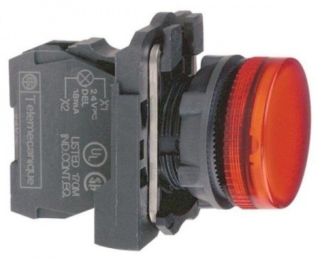 Лампа сигнальная 22мм 230-240В красн. SchE XB5AVM4 124457