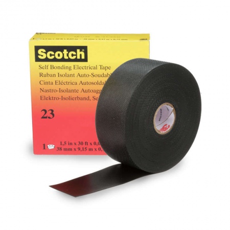 Лента резиновая самослипающаяся изоляционная 38мм Scotch 23 (дл.9.1м) в инд. уп. 3М 7000138529 399094