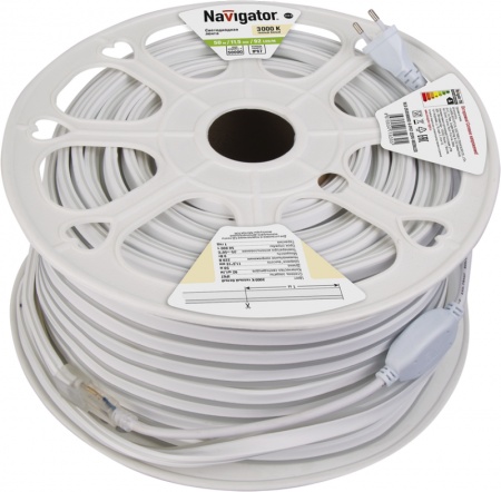 Лента светодиодная 71 930 NLS-2835WW92-9-IP67-220V-NEONLED 9Вт/м (уп.20м) Navigator 71930 502622