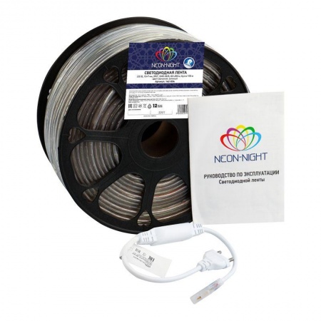 Лента светодиодная SMD3528 10х7мм 60LED/м 4.8Вт/м 220В IP67 зел. (уп.100м) NEON-NIGHT 142-604 452028