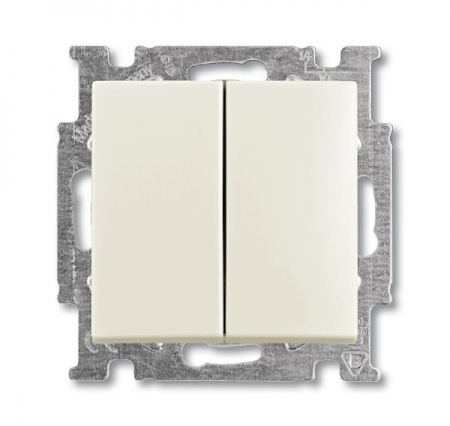 Механизм 2-кл. 1п выкл. с клавишей Basic 55 chalet-white ABB 1012-0-2187 1090818
