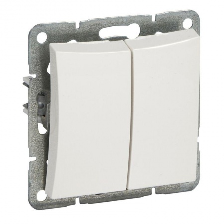 Механизм выключателя 2-кл. СП Дуэт 10А IP20 с индик. бел. SchE WDE000153 115255