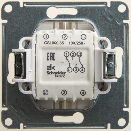 Механизм переключателя 2-кл. Glossa сх.6 10AX перламутр SchE GSL000665 1180363
