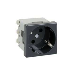 Механизм розетки 1-м СП Simon Connect K45 2мод. с заземл. графит Simon K11-14 155333