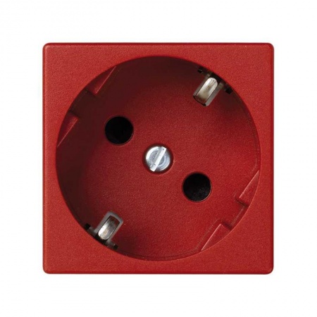 Механизм розетки 1-м СП Simon Connect K45 2мод. с заземл. красн. Simon K01-6 151724