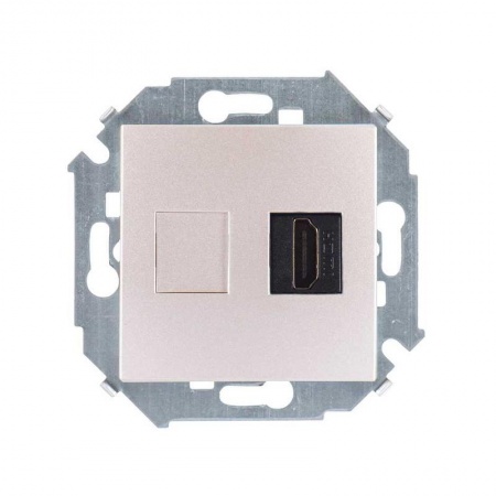 Механизм розетки HDMI СП Simon15 шампань Simon 1591407-034 438275
