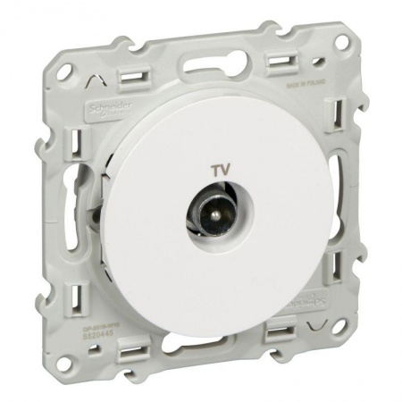 Механизм розетки TV 1-м Odace оконечная бел. SchE S52R445 270121