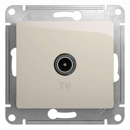 Механизм розетки TV 1-м СП Glossa оконечной 1DB молоч. SchE GSL000991 463216