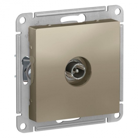 Механизм розетки TV ATLAS DESIGN проходной 4DB шампань SchE ATN000592 1240345