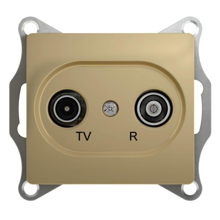 Механизм розетки TV-R 2-м СП Glossa оконечной 1DB титан SchE GSL000494 1063808