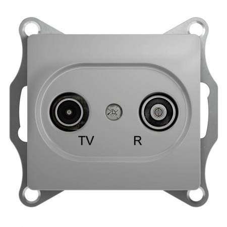 Механизм розетки TV-R 2-м СП Glossa проходной 4DB алюм. SchE GSL000395 1063763
