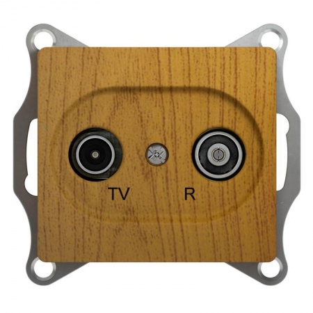 Механизм розетки TV-R 2-м СП Glossa проходной 4DB дер. дуб SchE GSL000595 288574