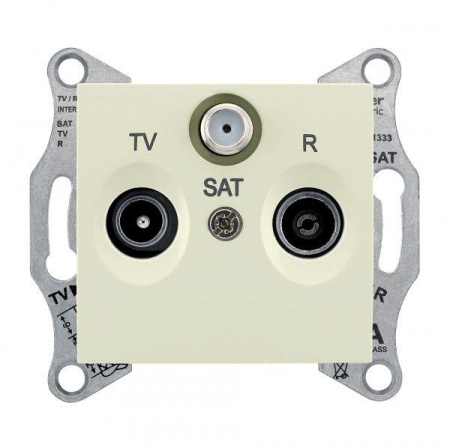 Механизм розетки TV-R-SAT 1-м СП Sedna оконечная беж. SchE SDN3501347 290641
