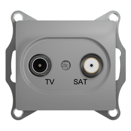 Механизм розетки TV-SAT 2-м СП Glossa проходной 4DB алюм. SchE GSL000398 1063765