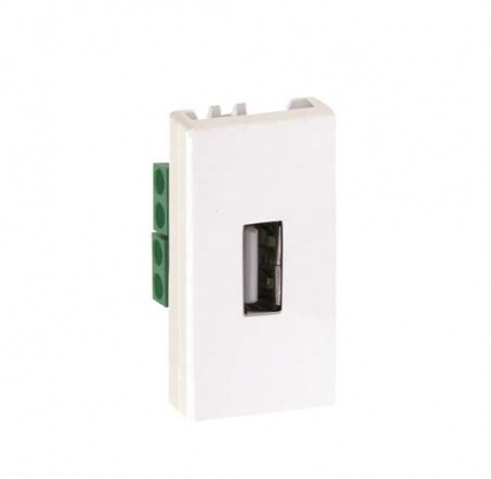 Механизм розетки USB Simon27 тип "А" узкий винты сл. кость Simon 2701090-031 405856