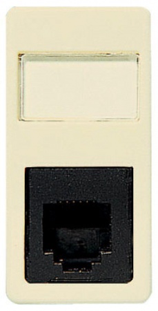 Механизм розетки комп. 1-м Stylo RJ45 бел. ABB 2118.5 BA 31280