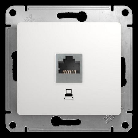 Механизм розетки комп. 1-м СП Glossa RJ45 бел. SchE GSL000181K 275166