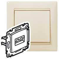 Механизм розетки комп. 1-м СП Valena RJ45 сл. кость (DIY-упак.) Leg 695624 216338