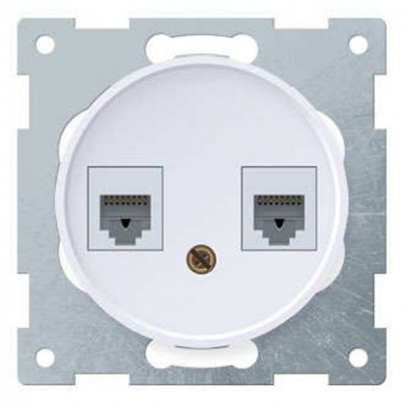 Механизм розетки комп. 2-м СП Florence RJ45 кат.5e бел. OneKeyElectro 2172772 467458