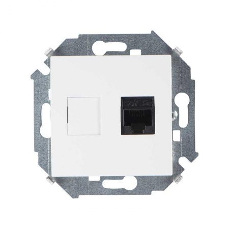 Механизм розетки комп. Simon15 RJ45 CAT.5E (AMP) бел. Simon 1591551-030 392118