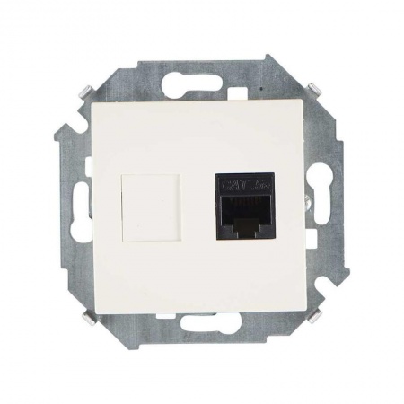 Механизм розетки комп. Simon15 RJ45 CAT.5E (AMP) сл. кость Simon 1591551-031 392119