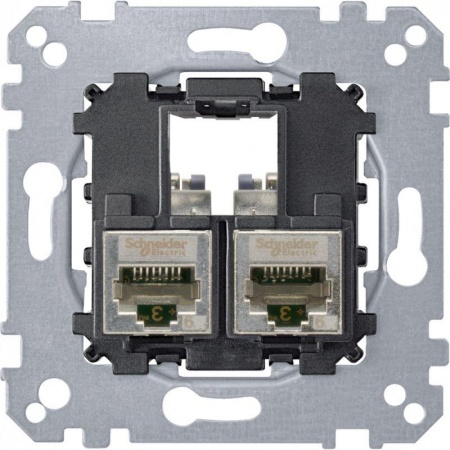 Механизм розетки комп. СП Merten 2 поста 5FTR RJ45 SchE MTN4575-0012 260520