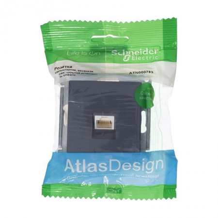 Механизм розетки компьютерной ATLAS DESIGN RJ45 грифель SchE ATN000783 1240426