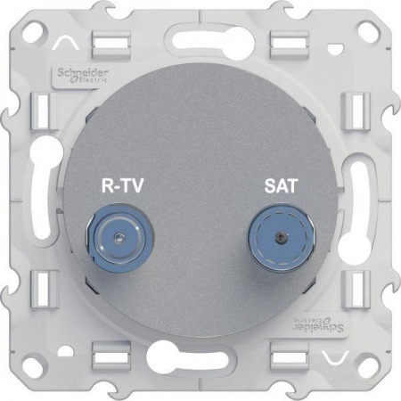 Механизм розетки СП R-TV-SAT Odace оконечная алюм. SchE S53R455 290989