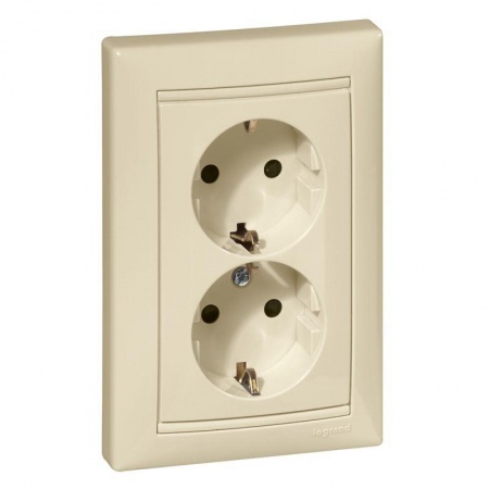 Механизм розетки СП Valena 2х2К+З сл. кость. (DIY-упак.) Leg 695644 1019009