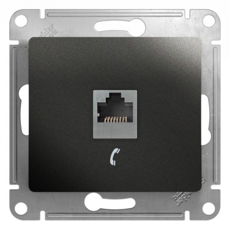 Механизм розетки телеф. 1-м Glossa RJ11 антрацит SchE GSL000781T 400326