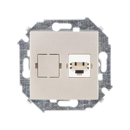 Механизм розетки телеф. СП Simon15 RJ11 шампань Simon 1591480-034 300933
