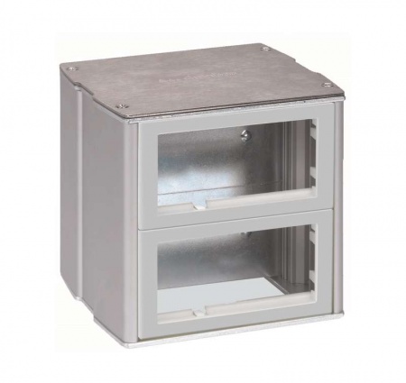 Мини-башня 2-сторонняя на 8-мод. К45 130х133х128 алюм. Simon Connect KT800-8 393856