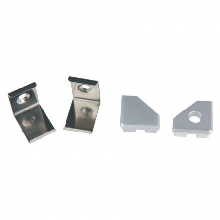 Набор аксессуаров UFE-N03 SILVER A POLYBAG для алюм. профиля крепеж. скобы 4 шт. сталь заглушки 4 шт. пластик серебр. Uniel UL-00000623 484440