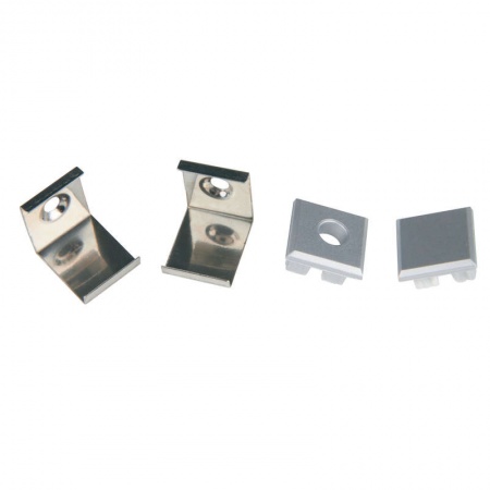 Набор аксессуаров UFE-N05 SILVER A POLYBAG для алюм. профиля крепеж. скобы 4 шт. сталь заглушки 4 шт. пластик серебр. Uniel UL-00000625 484442