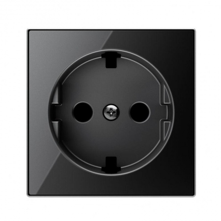 Накладка для розетки SCHUKO с плоской поверхностью SKY стекло черн. ABB 2CLA858890A2501 1199686
