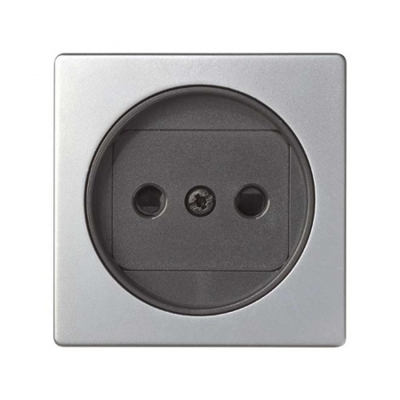Накладка розетки Simon82 без заземл. алюм. 82040-33 161899