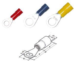 Наконечник изол. НКИ 4-6 М6 4.0-6.0кв.мм жел. (уп.100шт) HAUPA 260288 267068