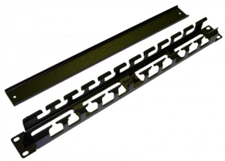 Организатор CM-1U-ML-COV кабельный с метал. кольцами и крышкой 19дюйм 1U Hyperline 16489 299621
