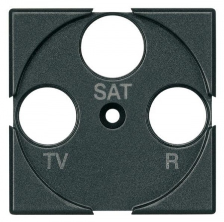 Панель лицевая для роз. TV + FM + SAT Axolute антрацит Leg BTC HS4207 1038786