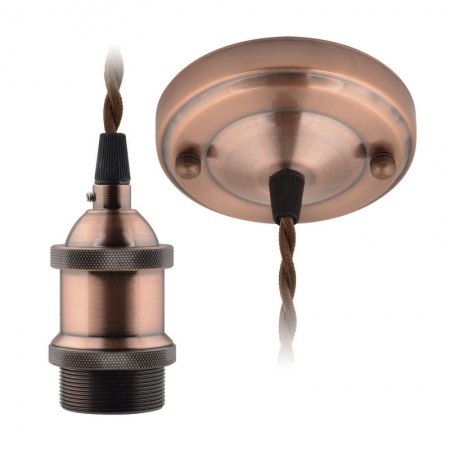 Патрон DLC-V-S22K/E27 TS/1.5M/BL BRONZE бронз. Uniel UL-00002824 502224