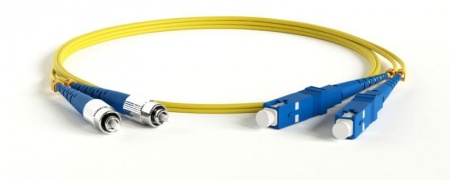 Патч-корд FC-D2-9-FC/UR-SC/UR-H-5M-LSZH-YL волоконно-оптический (шнур) SM 9/125 (OS2) SC/UPC-FC/UPC duplex LSZH 5м жел. Hyperline 238567 314987