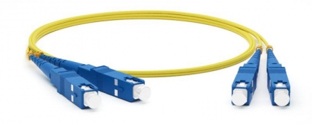 Патч-корд FC-D2-9-SC/UR-SC/UR-H-1M-LSZH-YL волоконно-оптический (шнур) SM 9/125 (OS2) SC/UPC-SC/UPC duplex LSZH 1м жел. Hyperline 238508 306833