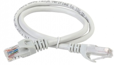 Патч-корд кат.5е UTP LSZH 10м сер. ITK PC01-C5EUL-10M 410445