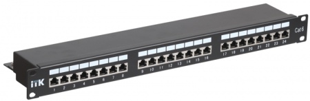 Патч-панель 1U кат.6 STP 24 порта (IDC Dual) ITK PP24-1UC6S-D05 301898